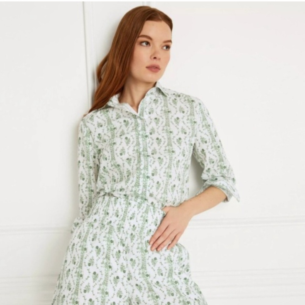 Hill House James Shirt Green Vine